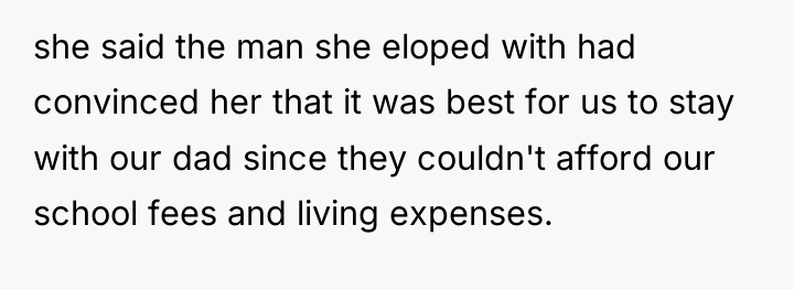 she said the man she eloped with had convinced her...