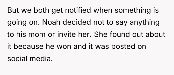But we both get notified when something is going on....