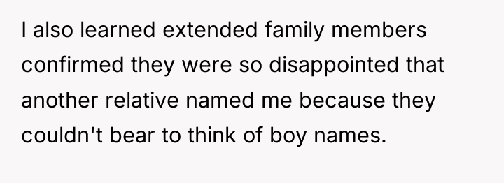 I also learned extended family members confirmed they were so...