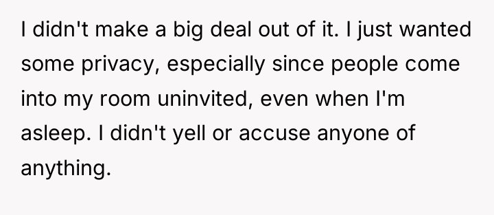 I didn't make a big deal out of it. I...