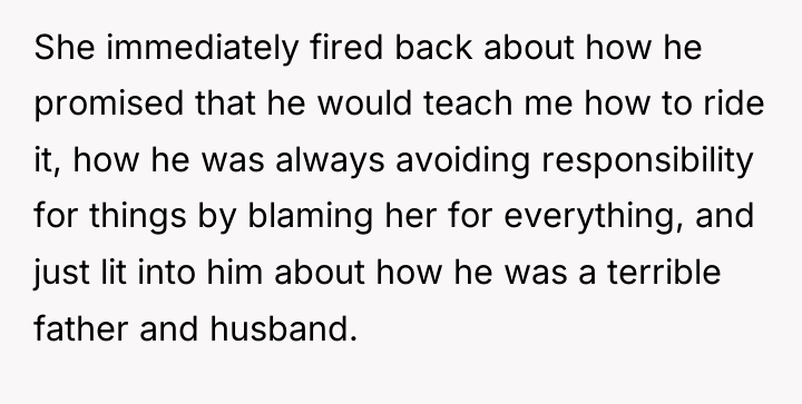 She immediately fired back about how he promised that he...