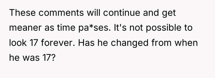 These comments will continue and get meaner as time pa*ses....