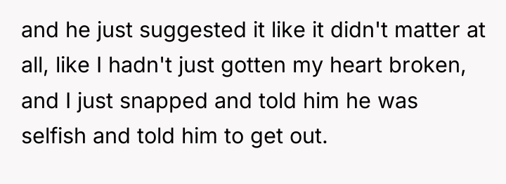 and he just suggested it like it didn't matter at...