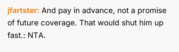 jfartster And pay in advance, not a promise of future...