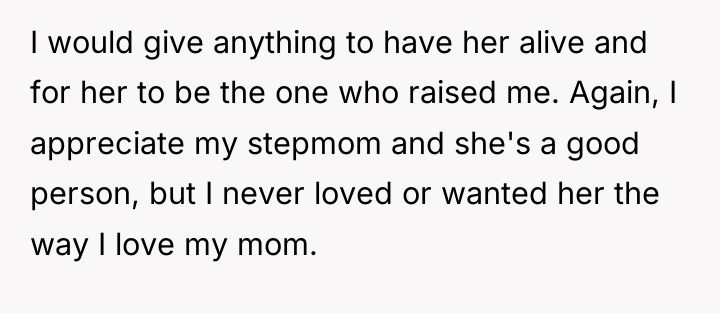 I would give anything to have her alive and for...