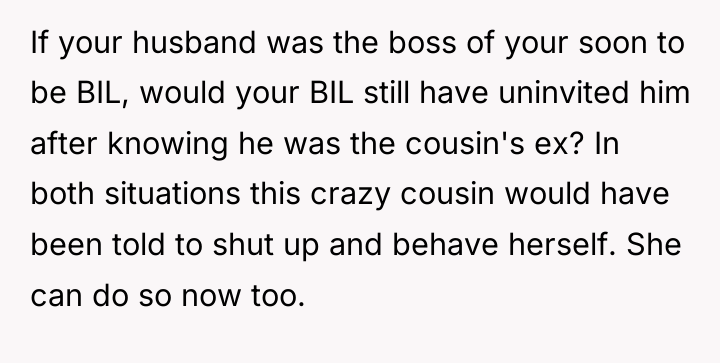 If your husband was the boss of your soon to...