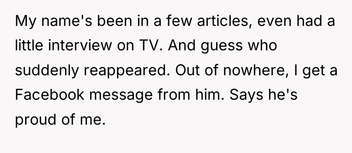 My name's been in a few articles, even had a...