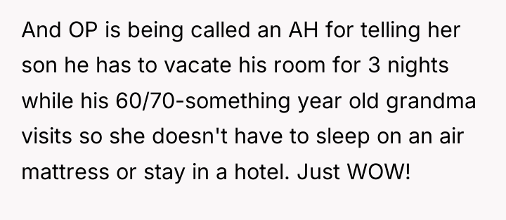 And OP is being called an AH for telling her...