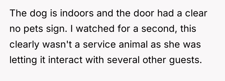 The dog is indoors and the door had a clear...