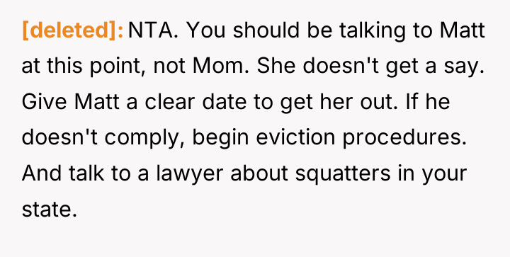 [deleted] NTA. You should be talking to Matt at this...