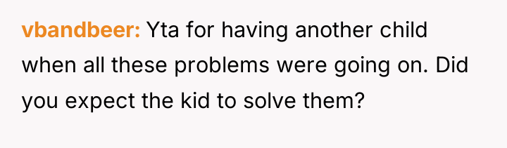 vbandbeer Yta for having another child when all these problems...