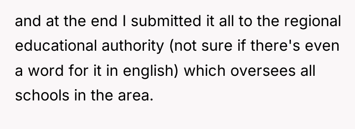 and at the end I submitted it all to the...