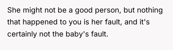 She might not be a good person, but nothing that...