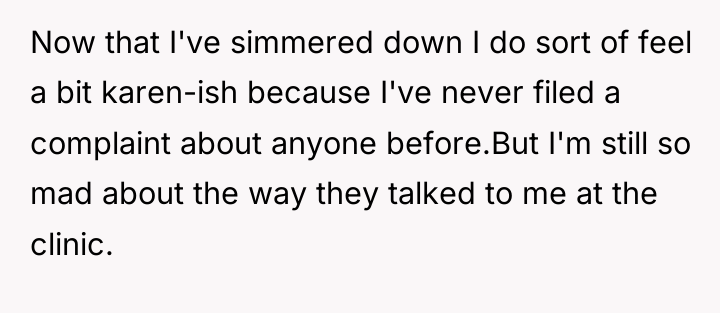 Now that I've simmered down I do sort of feel...