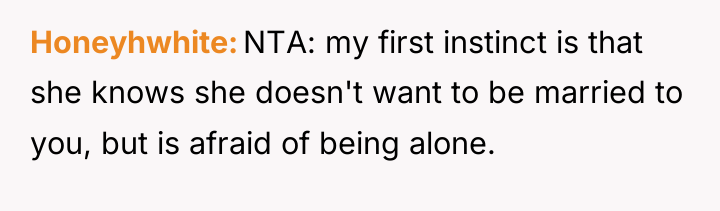 Honeyhwhite NTA: my first instinct is that she knows she...