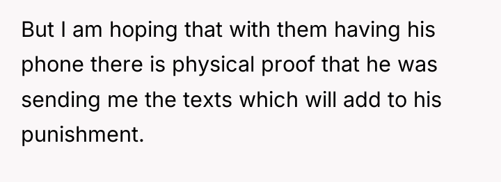 But I am hoping that with them having his phone...