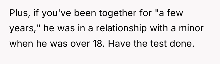 Plus, if you've been together for "a few years," he...