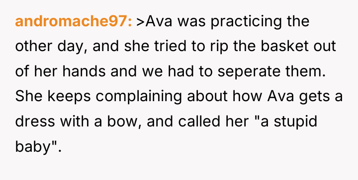 andromache97 >Ava was practicing the other day, and she tried...