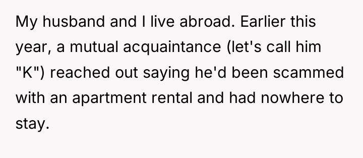 My husband and I live abroad. Earlier this year, a...