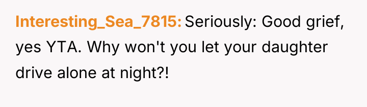 Interesting_Sea_7815 Seriously: Good grief, yes YTA. Why won't you let...