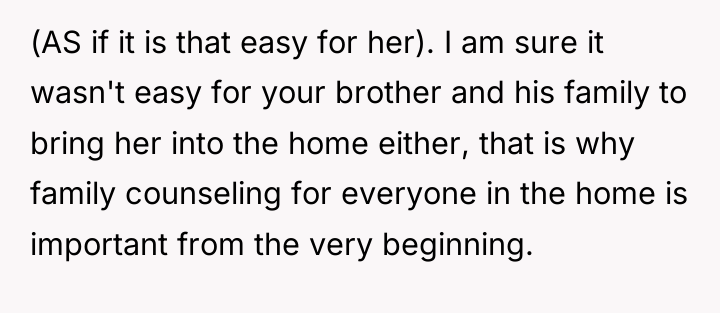 (AS if it is that easy for her). I am...