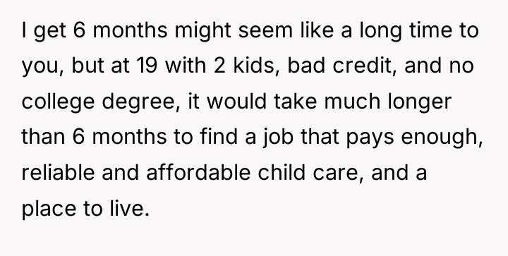 I get 6 months might seem like a long time...