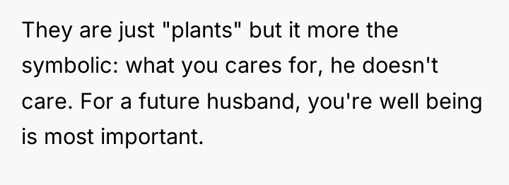 They are just "plants" but it more the symbolic: what...