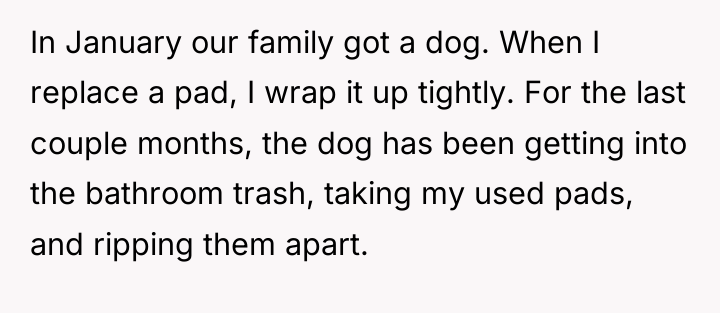 In January our family got a dog. When I replace...