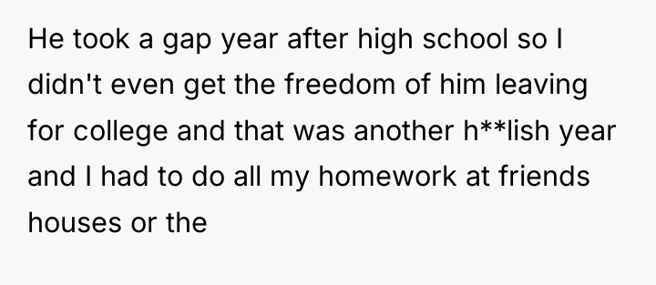 He took a gap year after high school so I...