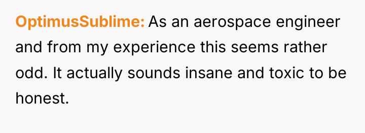 OptimusSublime As an aerospace engineer and from my experience this...