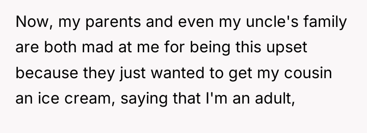 Now, my parents and even my uncle's family are both...