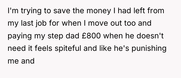 I'm trying to save the money I had left from...