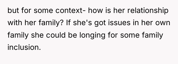 but for some context- how is her relationship with her...