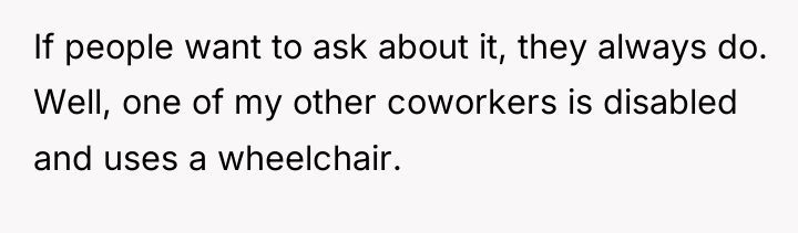 If people want to ask about it, they always do....
