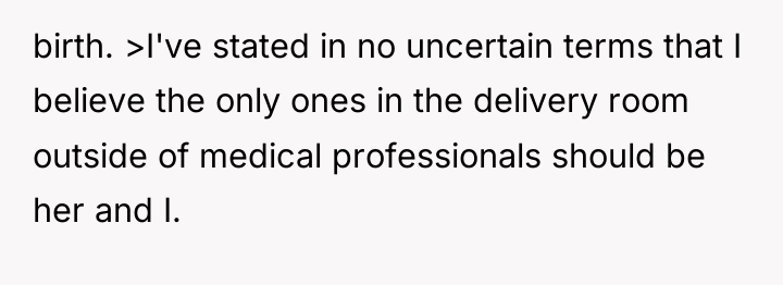birth. >I've stated in no uncertain terms that I believe...