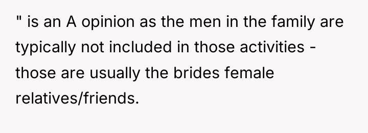 " is an A opinion as the men in the...