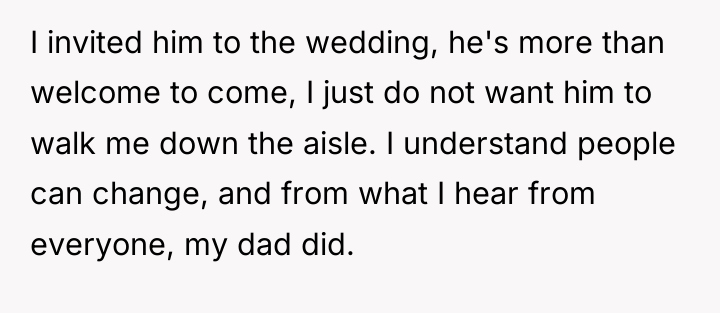 I invited him to the wedding, he's more than welcome...