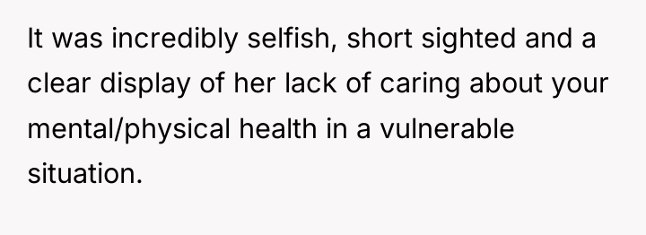 It was incredibly selfish, short sighted and a clear display...