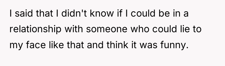 I said that I didn't know if I could be...