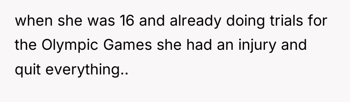 when she was 16 and already doing trials for the...