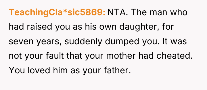 TeachingCla*sic5869 NTA. The man who had raised you as his...