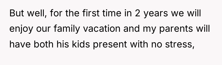 But well, for the first time in 2 years we...