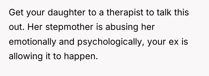 Get your daughter to a therapist to talk this out....