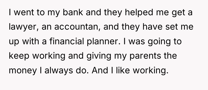 I went to my bank and they helped me get...