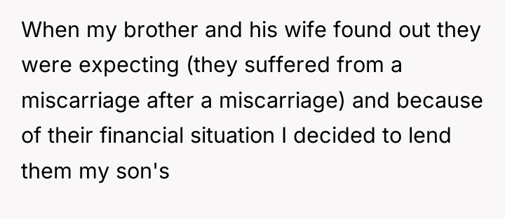 When my brother and his wife found out they were...