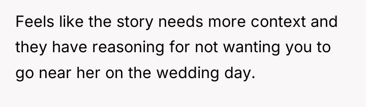 Feels like the story needs more context and they have...