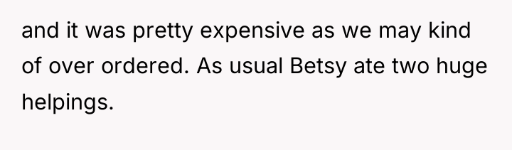 and it was pretty expensive as we may kind of...