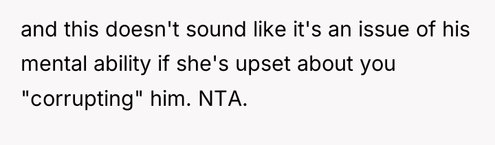 and this doesn't sound like it's an issue of his...