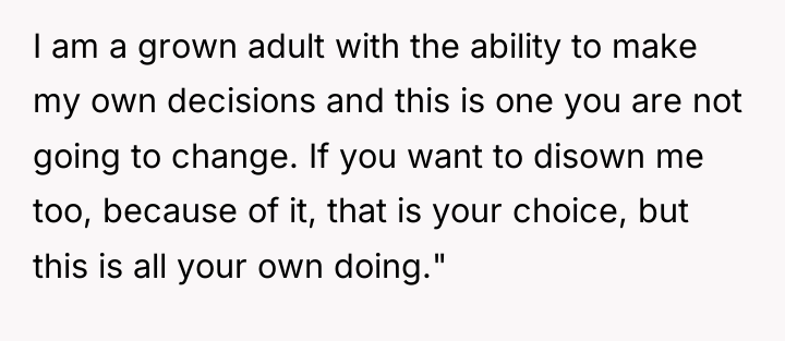 I am a grown adult with the ability to make...