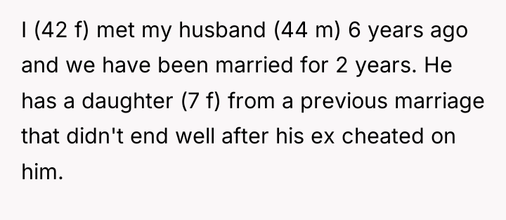 I (42 f) met my husband (44 m) 6 years...